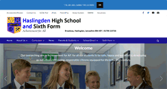 Desktop Screenshot of haslingdenhigh.com